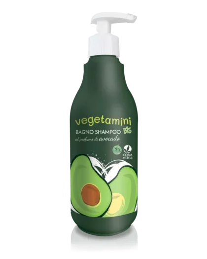 Flacone detergente biologico bagno shampoo bio per bambini al avocado