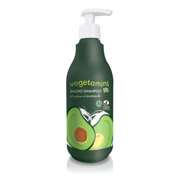 Flacone detergente biologico bagno shampoo bio per bambini al avocado