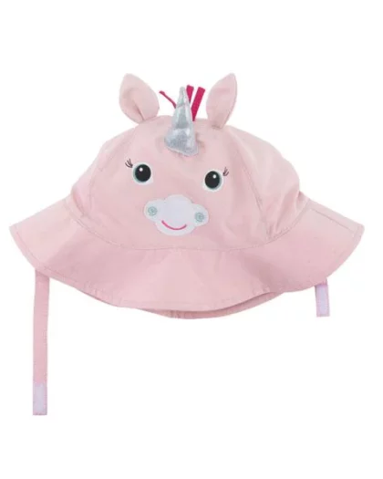 cappellino estivo per bambini a forma di unicorno del marchio zoocchini