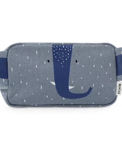 beauty case azzurro con disegno di elefante