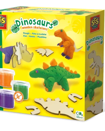 kit creativo costruisci i dinosauri con la pasta modellabile