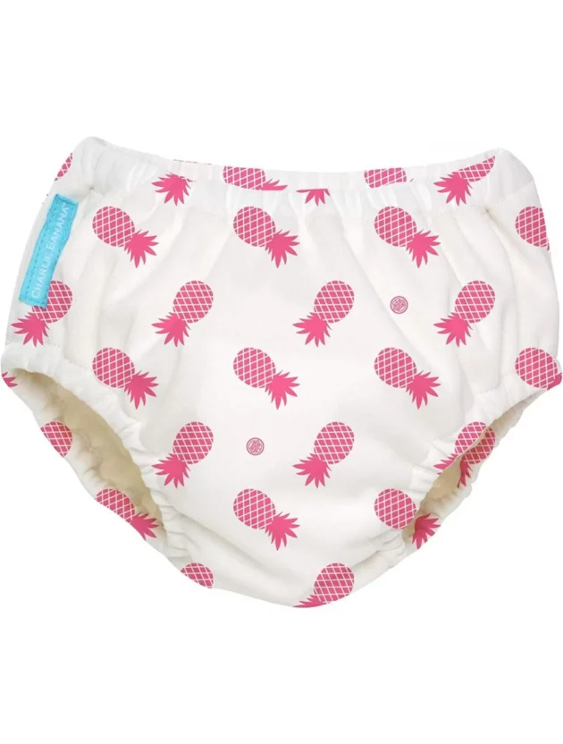 costume contenitivo per bambini con fantasia ananas rosa