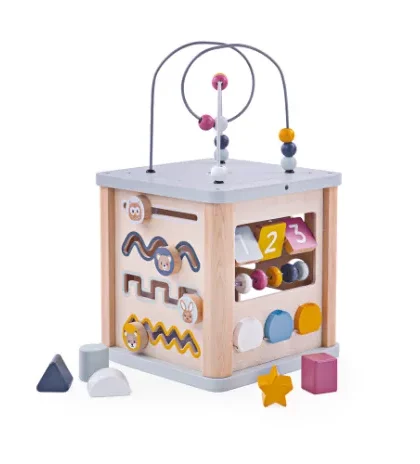 cubo multiattività in legno per bambini