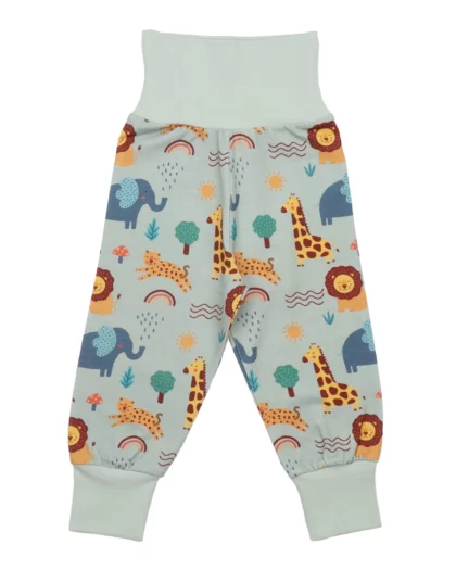 pantaloni per bambini con stampe animali safari