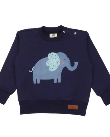 felpa in cotone con elefante