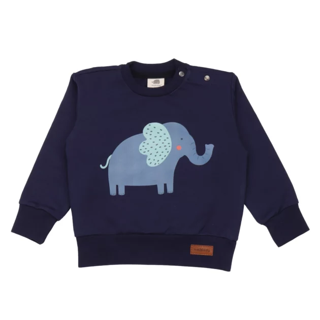 felpa in cotone con elefante