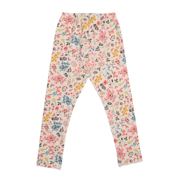 leggings per bambina con stampe di piccoli fiorellini colorati