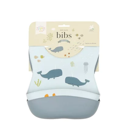 set di due bvaglini a tema oceano per bambini in silicone