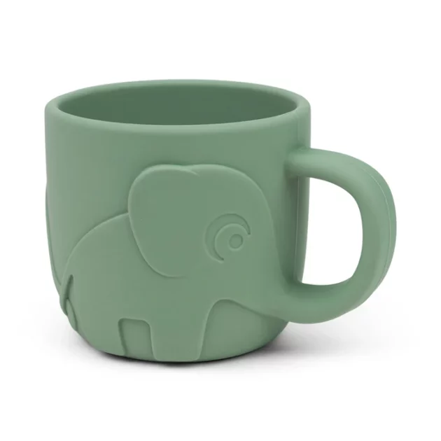 tazza in silicone per bambini di colore verde