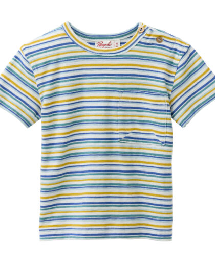 t shirt manica corta mille righe per bambino in cotone biologico per bambini