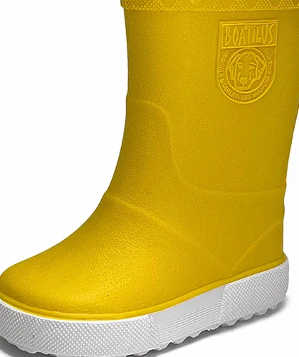 Stivaletto pioggia bambini marca boatilus modello nautic di colore giallo