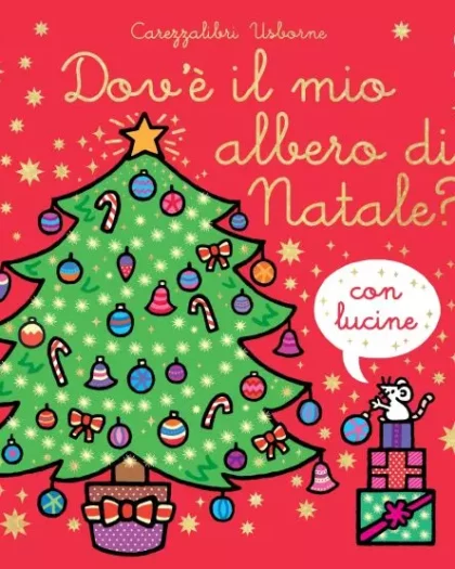 libro tattile per bambini con lucine a tema natilizio, marca usborne