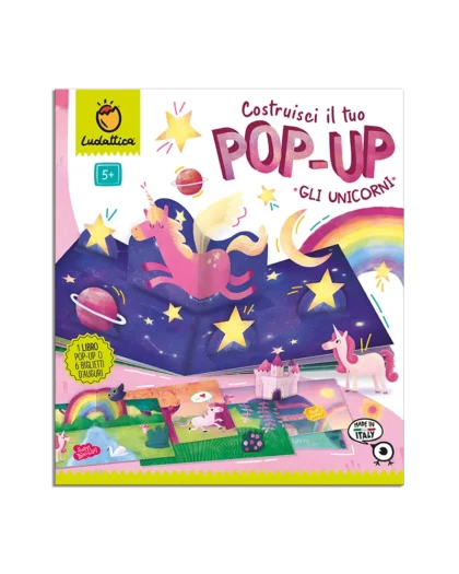 costruisci il tuo pop up unicorni, di ludattica