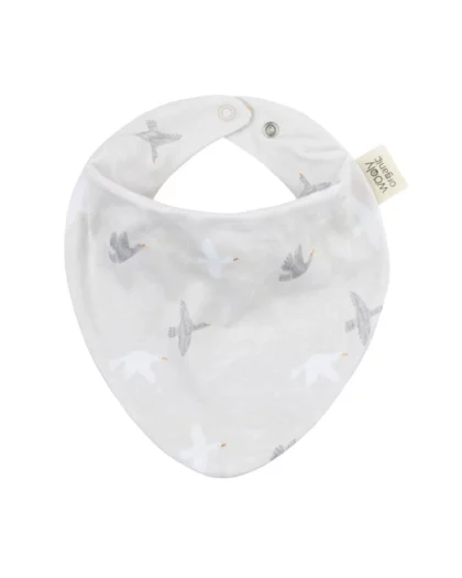 Bavaglino in cotone organico con disegni di ochette