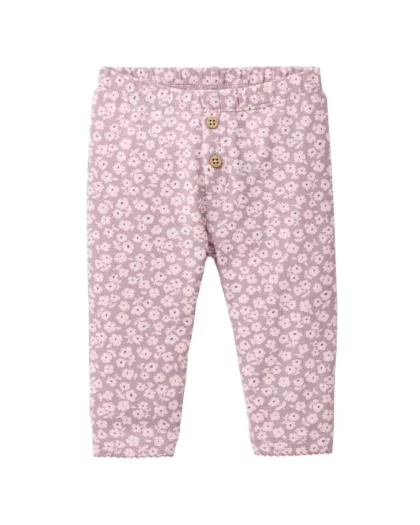 Leggings in cotone biologico fiorellini viola marca people wear organic
