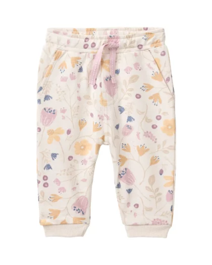 Pantaloni fiori in cotone biologico