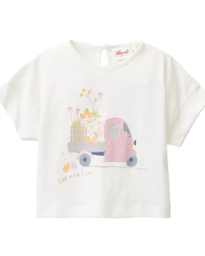 maglietta bianca in cotone biologico spring