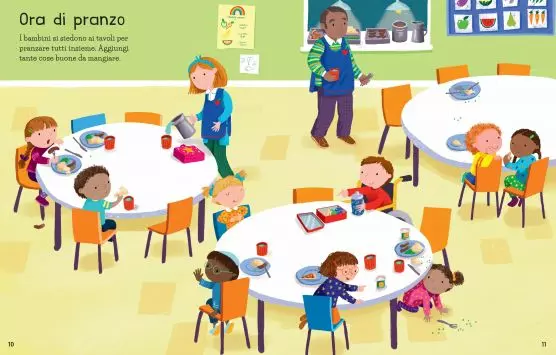 La mia giornata- Libro con adesivi - Usborne - immagine 3