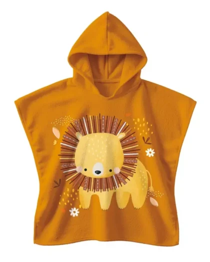 Poncho da Bagno con Cappuccio Leone Chompy - Sassi Junior