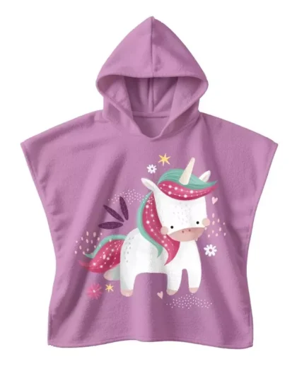Poncho da Bagno con Cappuccio Unicorno Sparkly - Sassi Junior