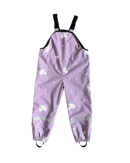 Mr Tiggle - Pantaloni Pioggia Impermeabili Bambini | Unicorno Cuori