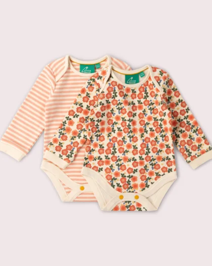 Little Green Radicals - Set 2 Body Neonata "Petals" in Cotone Biologico Fairtrade