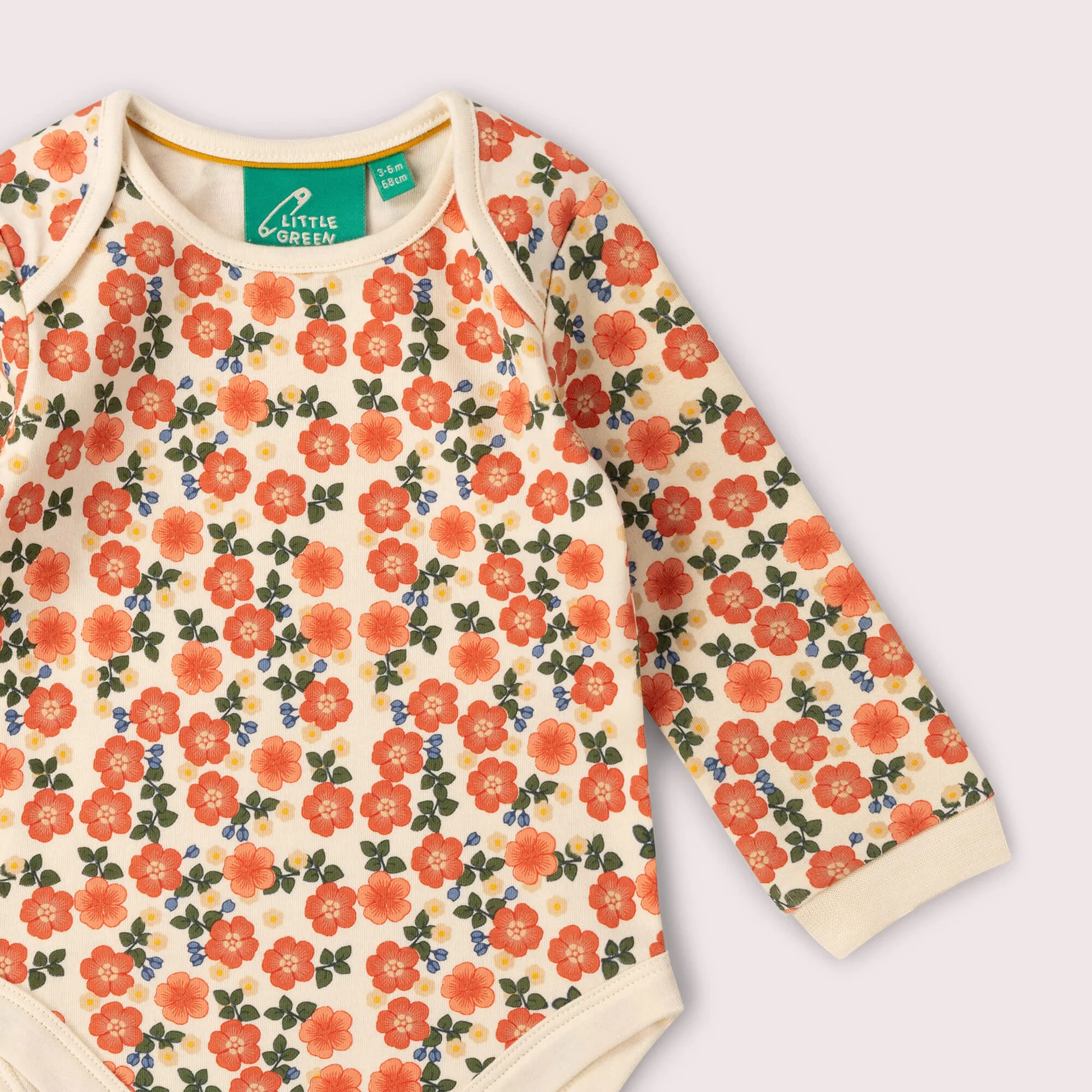 Little Green Radicals - Set 2 Body Neonata "Petals" in Cotone Biologico Fairtrade - immagine 2