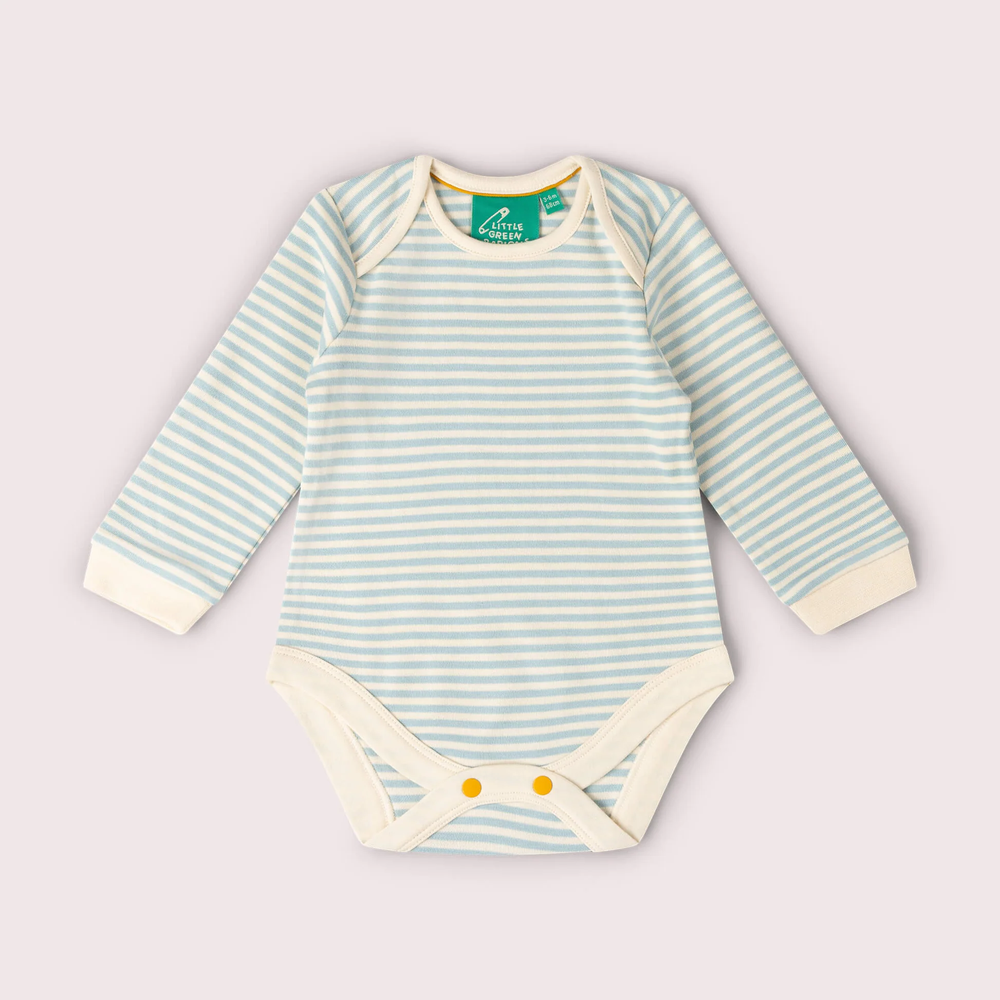 Little Green Radicals - Set 2 Body Neonati "Blue Penguins" in Cotone Biologico Fairtrade - immagine 3