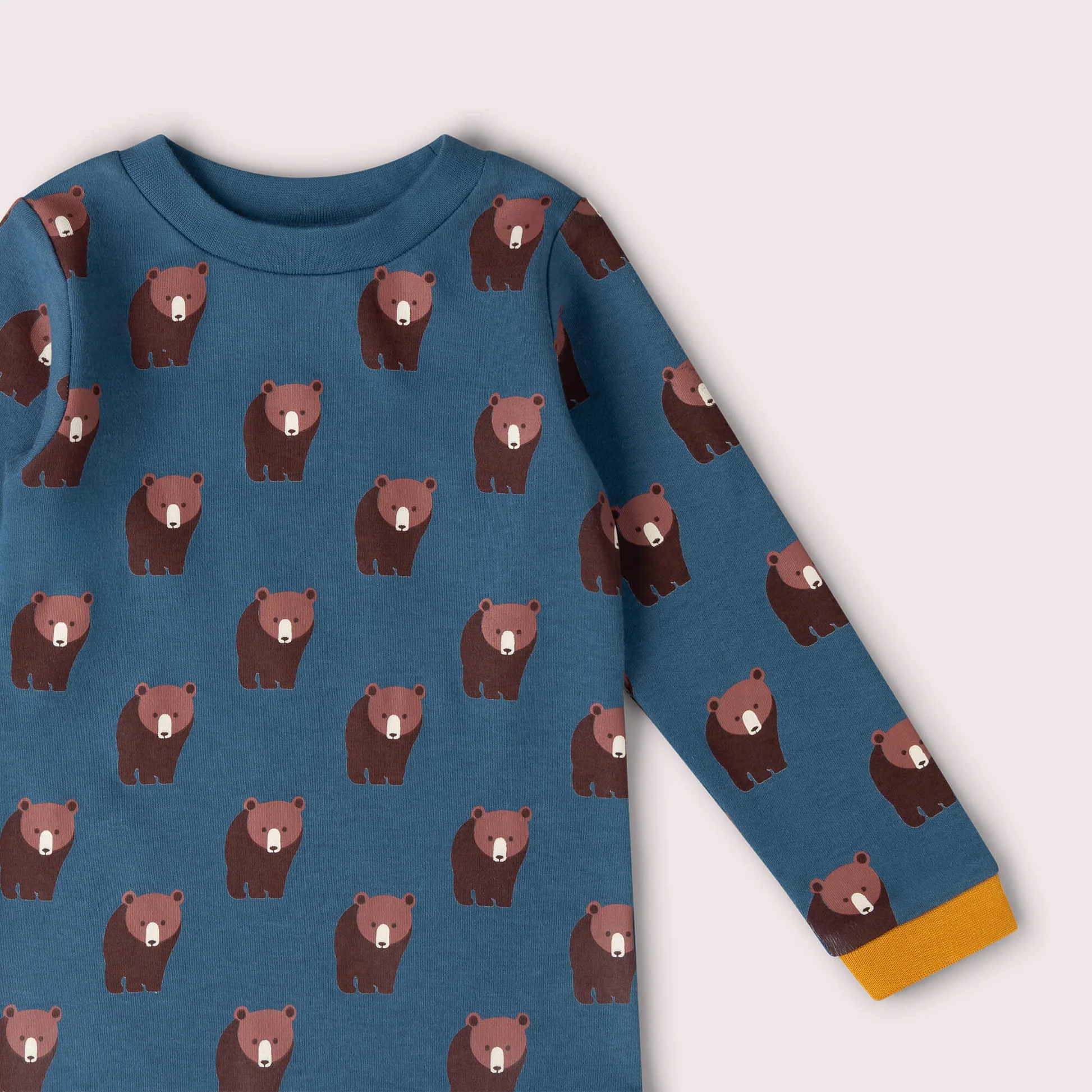 Little Green Radicals - T-Shirt Manica Lunga "Blue Bears" in Cotone Biologico Fairtrade - immagine 2