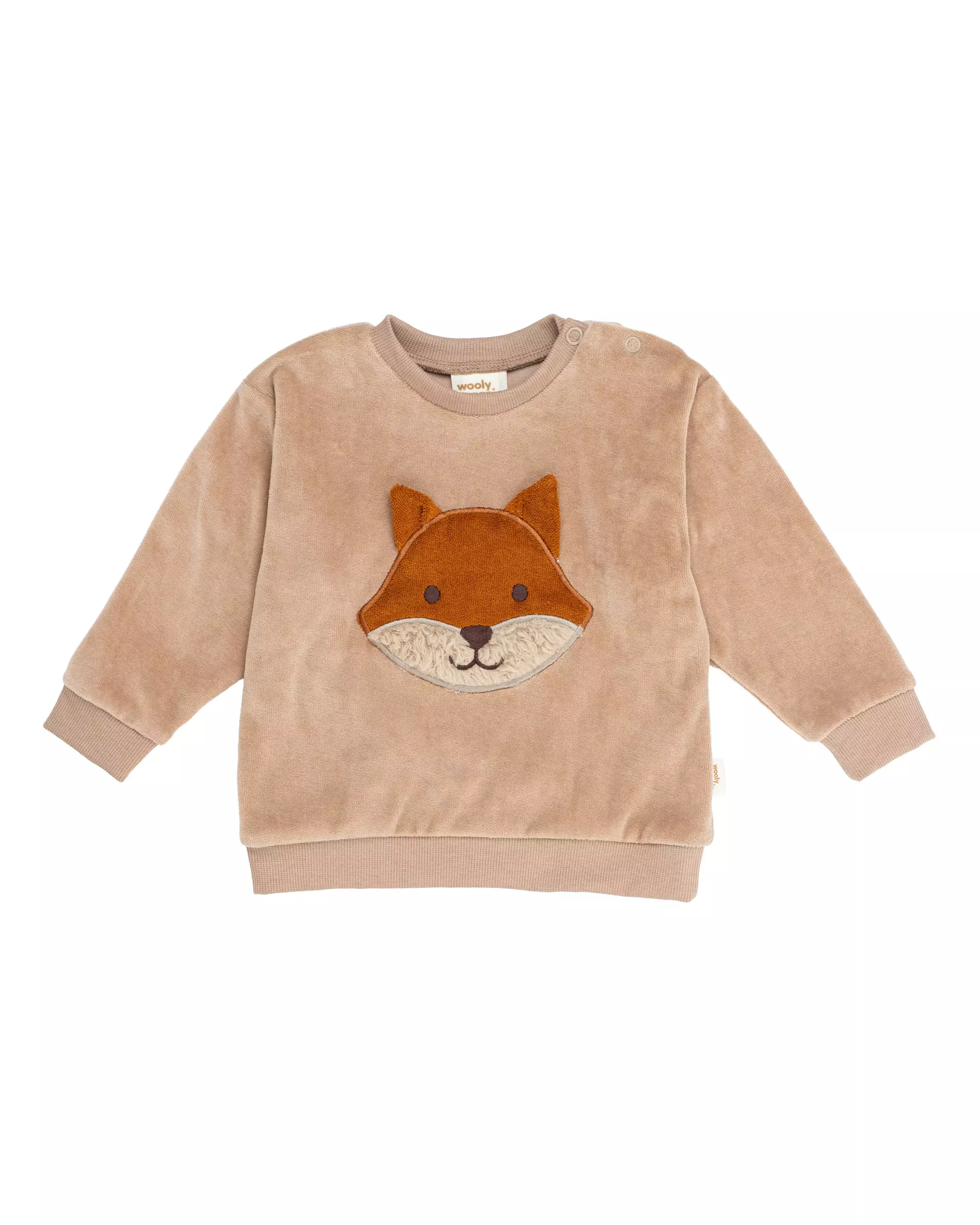 Wooly Organic - Maglione Volpe Ricamato in Cotone Biologico GOTS