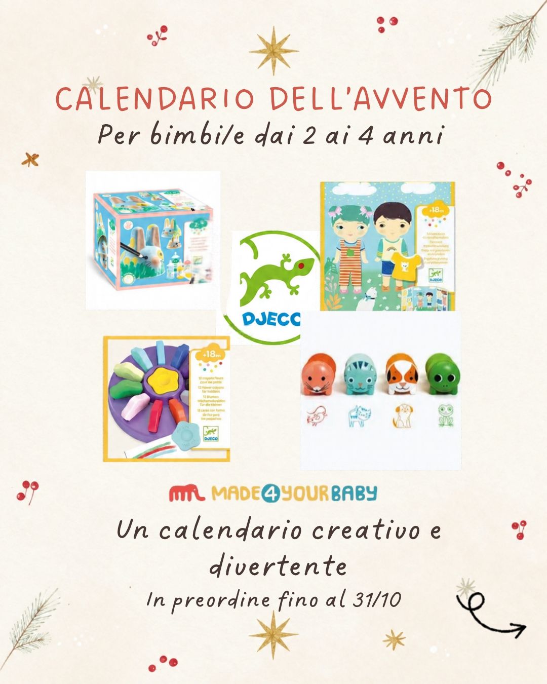 Calendario dell'Avvento creativo - Djeco 2/4 Anni