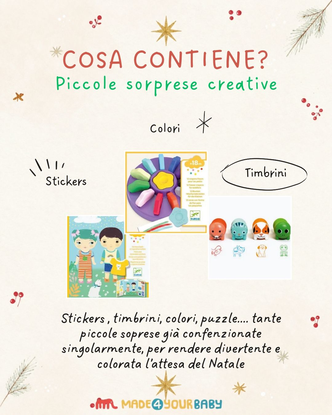 Calendario dell'Avvento creativo - Djeco 2/4 Anni - immagine 2