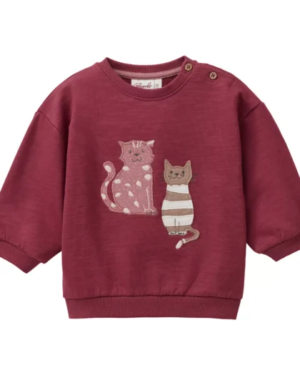 People Wear Organic - Felpa in Cotone Biologico Amici gatti