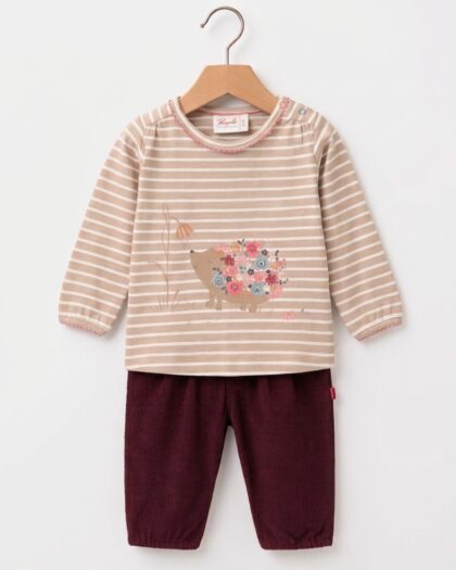 People Wear Organic - Completo in Cotone Biologico GOTS "Riccio Fiorito"