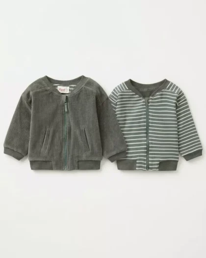 People Wear Organic - Felpa Reversibile in Ciniglia di Cotone Biologico GOTS - Righe